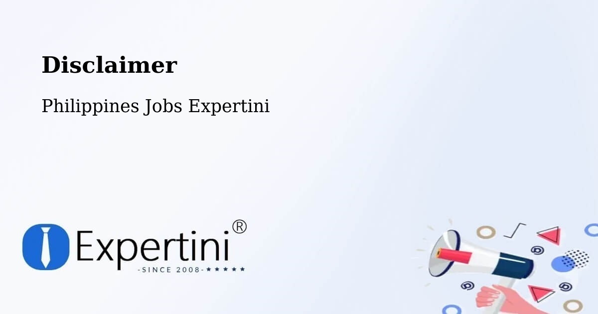 Disclaimer - Philippines Jobs Expertini